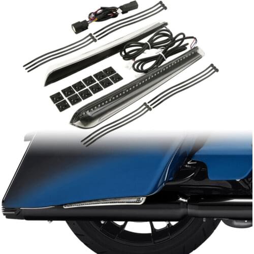 Motorcycle Hard Saddlebag Bottom LED Light Fit For Harley CVO Street Glide 2015-Up