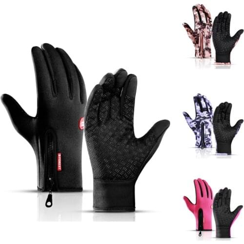 WorthWhile Winter Motorcycle Gloves Warm Touchscreen Full Finger Moto Gloves Outdoor Sport Gloves Women Man Anti-slip Waterproof