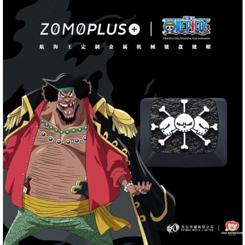 ZOMO PLUS X ONE PIECE FOUR EMPERORS BLACK BEARD MARSHALL D. TEACH ALUMINUM ARTISAN KEYCAP MECHANICAL KEYBOARD KEYCAP