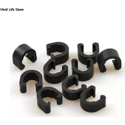 10pcs MTB bike road bicycle c-buckle clasps housing hose guide for brake cable/derailleur hub bike shift line c-clips clamp