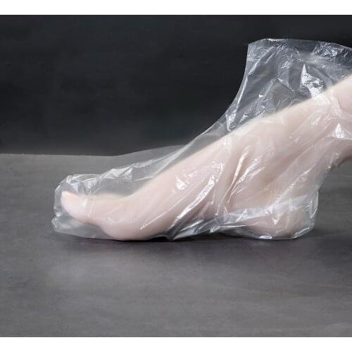 100PCS PE Plastic Transprent Disposable Foot Bags Detox SPA Covers Pedicure Prevent Infection Remove Chapped Foot Care Tools