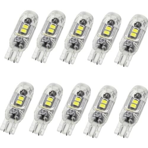 10X Canbus W5W LED T10 Polarity Free Plastic Protect 5smd 3030 Car Interior Light Reading Door License Plate Wedge Lamp 12V
