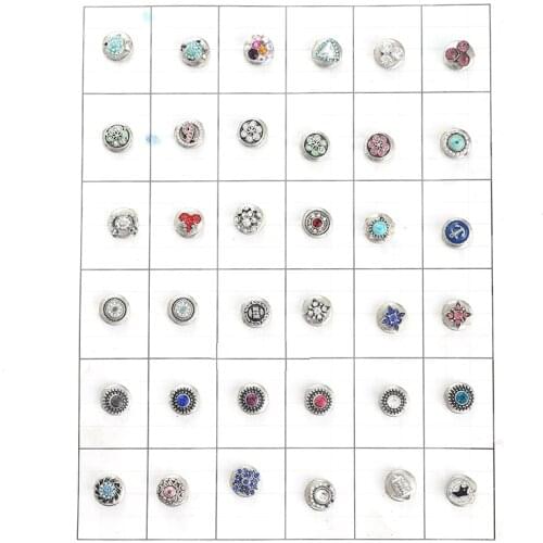 4pcs/lot Newest Snap Jewelry Bracelets Colorful Crystal Rhinestone Flower 18mm Metal Snap Buttons Fit DIY Snap Button Bracelet