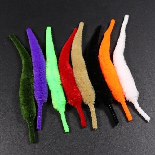 5PCS/Pack Size S Fish Fly Tying Material Magnums Dragon Tail for Pike Musky Strearmer Fly Saltwater Fishing Bait