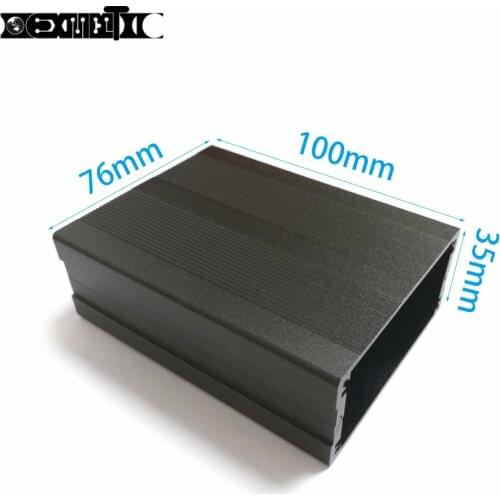 Aluminum PCB Instrument Box Enclosure Electronic Project Case wall mounting panel box DIY-76x35x100mm