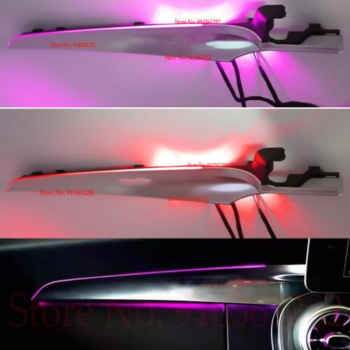 RHD Car Co-pilot Neon Ambient Light For Mercedes-Benz C/GLC class W205 X253 2014-2022 decorative Atmosphere LED light
