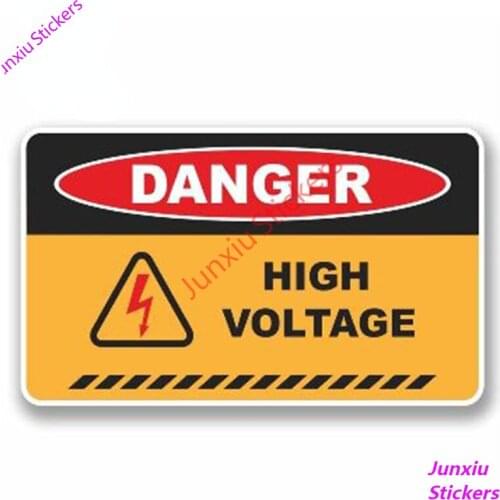 Car Styling Danger High Voltage Sign Vinyl Decal Accessories Waterproof Car Sticker for Window Bumper Exterior Decor PVC13x7cm
