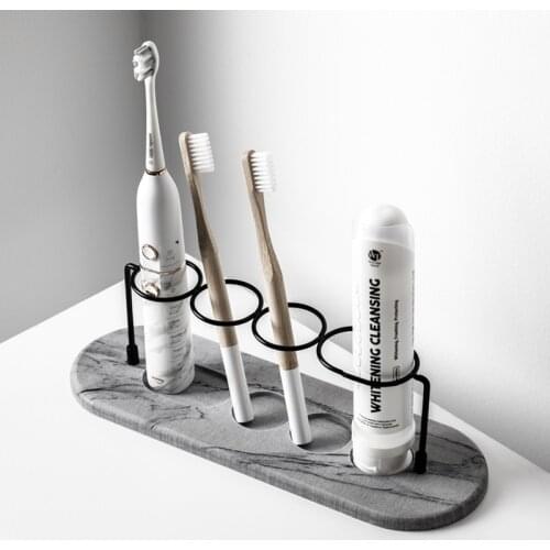 Diatom Toothbrush Holder Multifunction Base Frame Storage Rack Bath Accessories Tooth Brush toothpaste Stand Shelf Cup holder