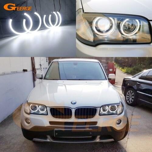 For BMW E83 X3 facelift 2007 2008 2009 2010 headlight Ultra bright SMD LED Angel Eyes halo rings kit Day Light Car styling