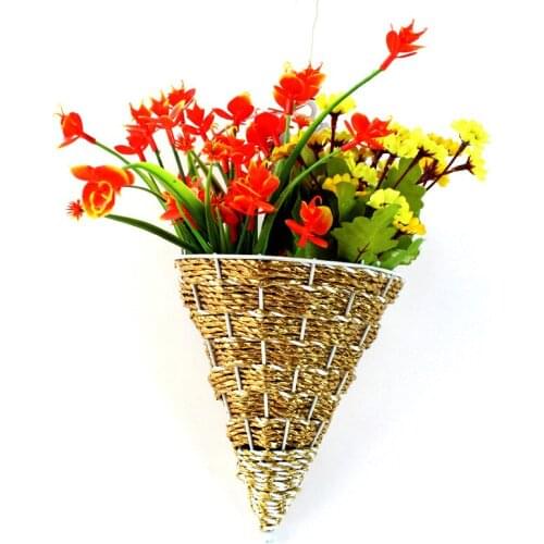 European Style Flower Pot Wall Rattan Macrame Plant Hanger Flower Pot Garden Holder Legs Hanging Rope Basket Home Decor
