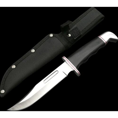 ToughKeng Classic 119 Hunting Fixed Blade Knife 7Cr17Mov Steel Wilderness Survival Straight Knives With Sheath