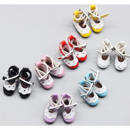 12Inch Leather Lace Shoes for Blythes Doll Shoes ,Suitable for Blythes,AZ,licca,Pullip Doll,Accessories Toy 2.8*1.3cm