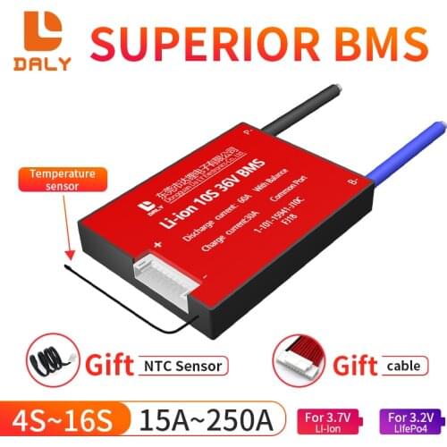 10S BMS 20A 30A 40A 50A 60A 36V PCM PCB for 3.7V lithium ion battery pack 18650 NMC E-bicycle Scooter NTC