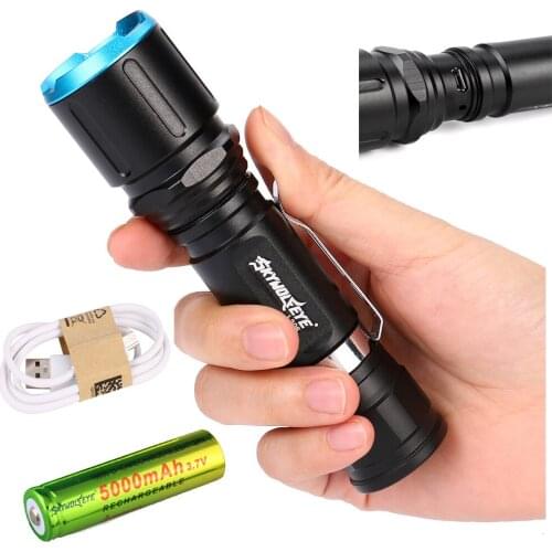 Zoom 3800 Lumen CREE XML L2 LED 18650 Flashlight Torch Waterproof LED Flash Light Lantern Torch