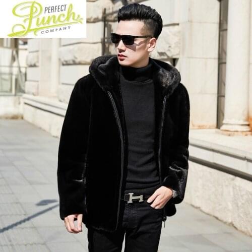 Natural Mink Fur 2021 Coat Winter Jacket Men Real Shearling Warm Outwear for Mens Clothing Veste Homme N-22 YY748