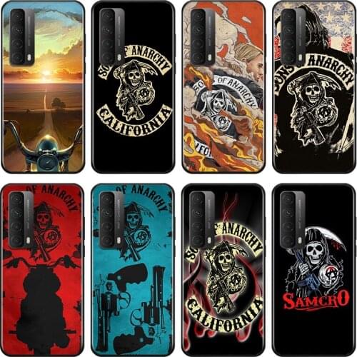 Sons Of Anarchy For Huawei Y9A Y9S Y9 Y8P Y8S Y7A Y7P Y7 Y6 Y6P Y6S Y5P Y5 Prime Pro 2019 2020 Black Soft Phone Case