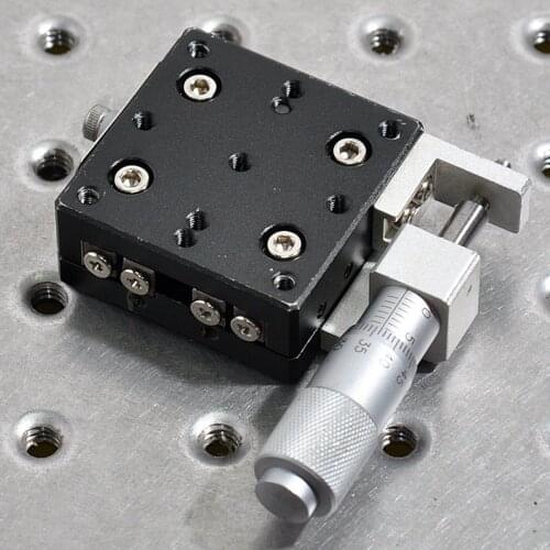 X-axis one-dimensional displacement platform manual precision fine-tuning movable sliding table optical table 40mm aluminum