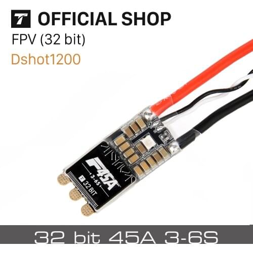 T-motor F45A V2 45A 3-6S ESC BLHeli_32 Dshot1200 Stm32f501 Escobillas ESC Soporte Oneshot Multishot 45A w/ RGB LED Spare parts