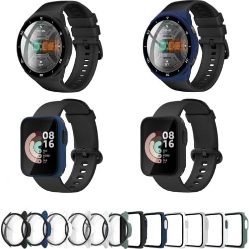 Hard Full Edge Glass Screen Protector Case Shell Frame For Xiaomi Mi Watch Lite/Redmi Color Sport Watch Protective Bumper Cover
