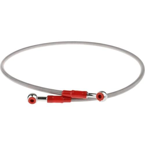 Universal Motorcycle Stainless Steel Brake Clutch Oil Hoses Line Pipe Fitting (Length 90cm,Gray)