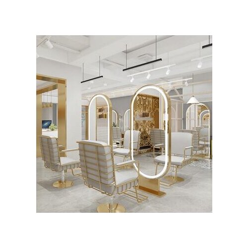 Barbershop hair salon dedicated whole body with light web celebrity hairdressing mirror single-sided double-sided mirror