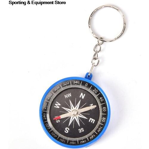 4.6cm Camping Plastic Compass Hiking Navigation Premium Outdoor Sports Hiking Pointer Pointing Guider Keychain 1PCS