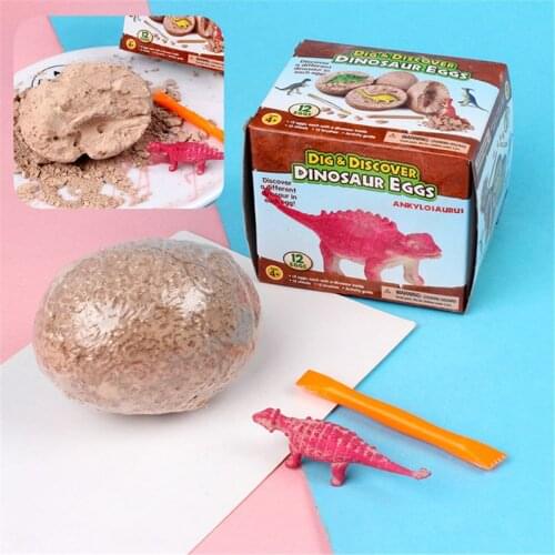 12Pcs Dig it up Dinosaur Eggs12 Dino Egg Toys STEM Learning Kids Activity Gift Party Favors for Kids 12 Mystery Excavation Eggs