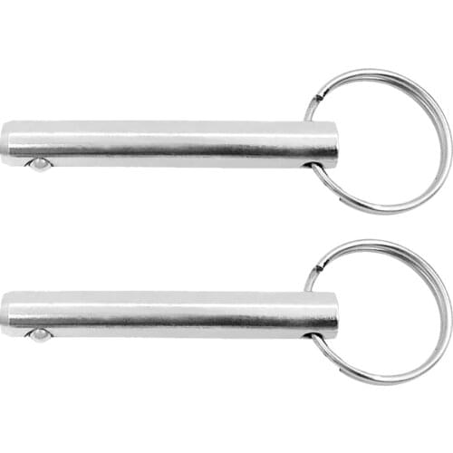 2pcs 0.39'' Diameter 316 Stainless Steel Quick Release Pull Ring Detent Pin
