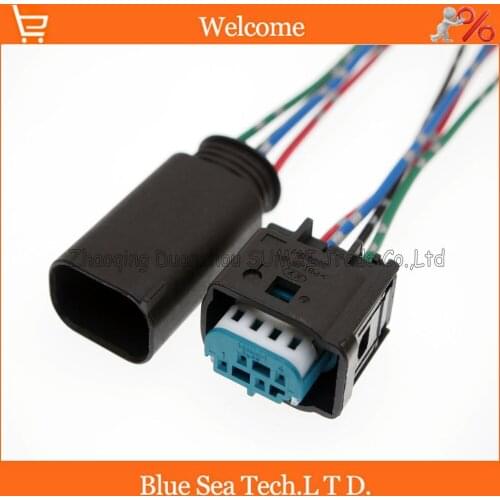 5 Pairs 4Pin Auto Ride height/oxygen sensor plug with cable,Car EGOS/EGS Electrical plug for Porsche,Audi,VW,BMW etc