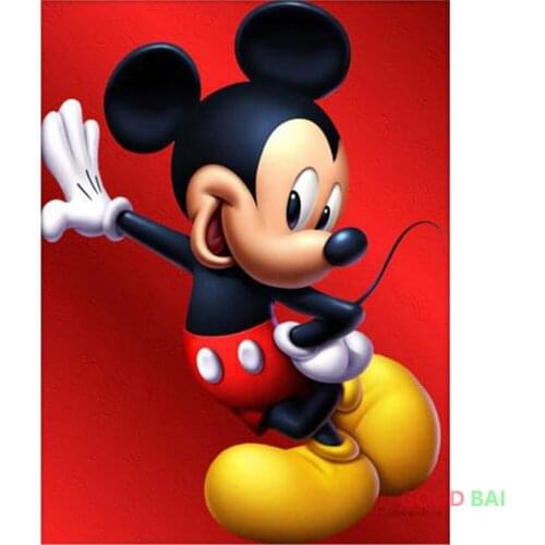 Disney 5D DIY Diamond Painting Mickey Rhinestone Cross Stitch Kits Diamond Embroidery Full Mosaic Home Decoration Crafts