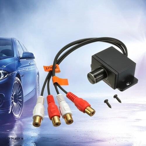 Car Automobile Home Audio Amplifier 2 RCA Bass Control Gain Level Remote Volume Knob Car Motorcycle Accessories