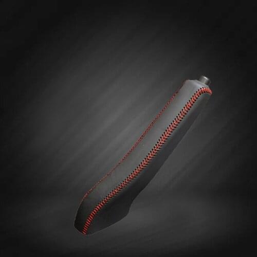 Car Hand Brake Covers Top Layer Leather Case for Nissan old Versa Handbrake Grips Cover Auto Genuine Leather Handbrake