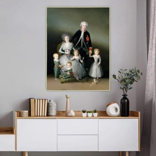 Citon Francisco Goya《The Duke and Duchess of Osuna and their Children》Canvas Oil Painting Wall Background Decor Home Decoration