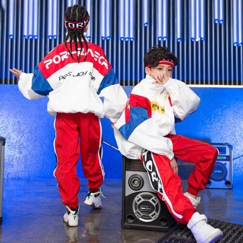 Korean Edition Loose Jacket Pants Jazz Suit Children Hip Hop Dance Clothes Boys Girls Hip Hop Costumes Kids Street Dance Outfit