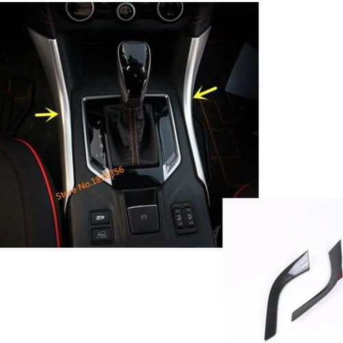 For SUBARU XV 2018 2019 2020 Car Cover Carbon Fibre Interior Middle Front Shift Stall Paddles Cup Lamp Trim Hoods 2pcs/Set
