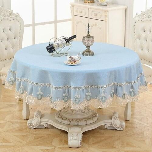 European Round Table Cloth Art Pattern Table Cloth High Quality 180cm Tablecloth