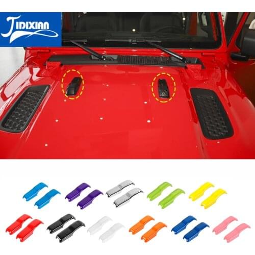 MOPAI ABS Car Engine Hood Hinge Decoration Cover Stickers for Jeep Wrangler JL 2018+ for Jeep Gladiator JT 2018