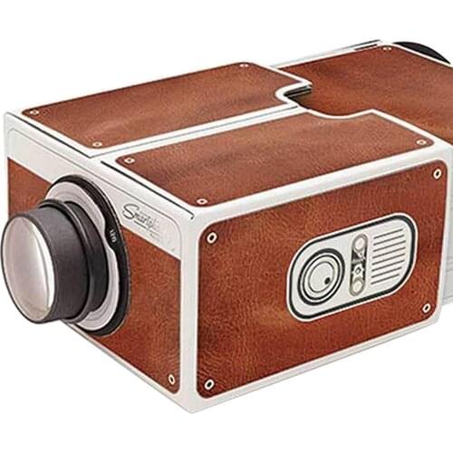 Mini Smart Phone Projector, Portable Home Cinema Theatre DIY Cardboard Projector Family Entertainment Device