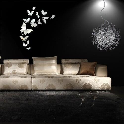 Creative Fashion Butterfly Mirror Sticker home decoration accessories for living room