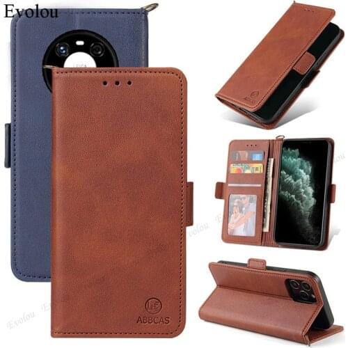 Magnetic Flip Leather Protective Phone Case For Huawei Mate 40 Pro Card Slot Wallet Stand Cover For Huawei Mate 30 Lite 20 Pro