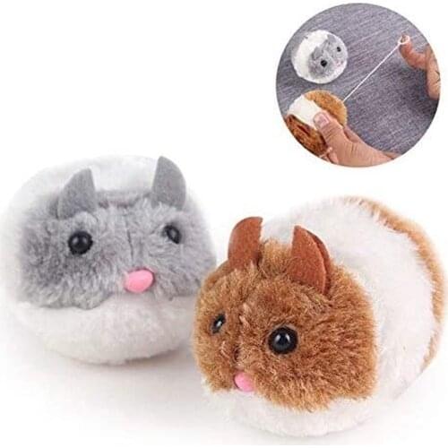 New 1PC Cute Cat Toy Plush Fur Toy Shake Movement Mouse Pet Kitten Funny Rat Safety Plush Little Interactive Bite Toys