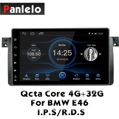 Panlelo Android GPS Navigation For BMW E46 Android 8.1 4G RAM Audio Radio Qcta Core IPS Screen Multimedia For BMW E46 RDS WiFi