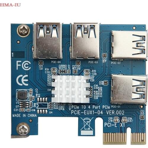 PCIe 1 to 4 PCI express 16X slots Riser Card PCI-E 1X to External 4 PCI-e Slot