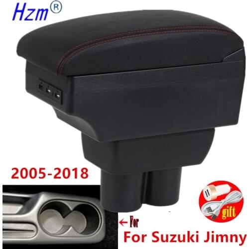 For Suzuki Jimny JB23 JB43 Armrest box For Suzuki Jimny Interior Parts special Retrofit parts Car Armrest USB LED 2007-2018