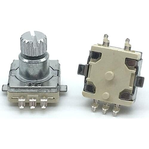 Free Shipping 20pcs/lot EC11 Rotary Encoder Code Switch 30 Position With Push Button Switch SMD 5pin Handle Length 9.5mm