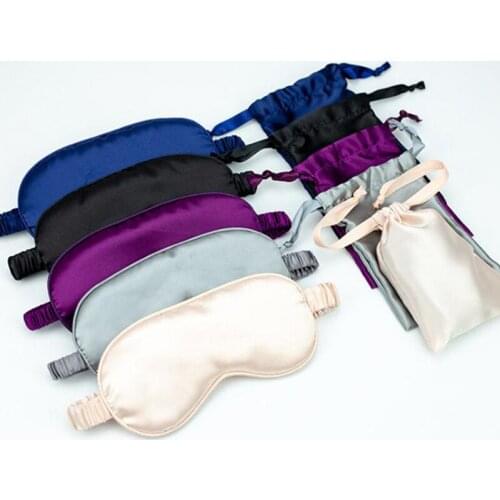 New Pure Silk Double-Side Shading EyeShade Sleeping Eye Mask Cover Eyepatch Blindfolds Eyeshade Health Sleep Shield Light