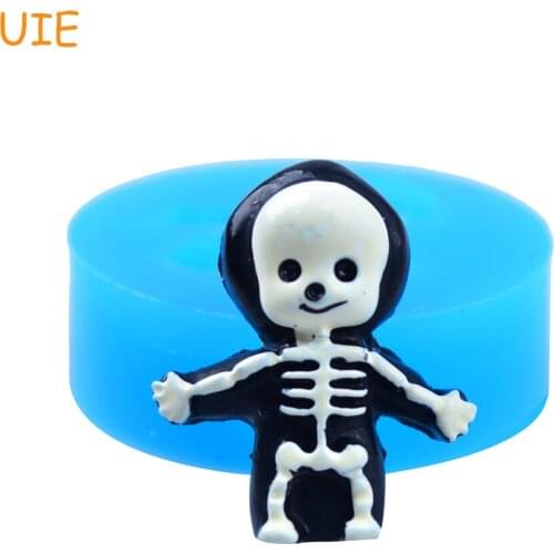 PYL120U 28.2mm Baby Skull Silicone Mold - Fondant, Dessert, Cake Decorating, Chocolate, Resin, Clay, Cookie Biscuit, Icing