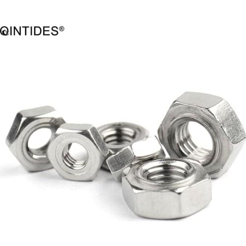 QINTIDES M3 M4 M5 M6 M8 M10 M12 Hexagon weld nuts 304 stainless steel welding hex nut spot welding hex nuts DIN929