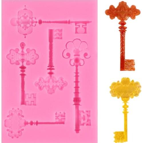 Key Shape Silicone Mold DIY Cupcake Fondant Chocolate Candy Sugarcraft Mould Cake Decorating Tools