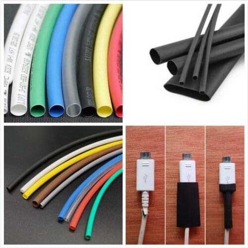 1meter Heat Shrink Tubing Insulation Shrinkable Tube Assortment Electronic Polyolefin Ratio 2:1 Wrap Wire Cable 25mm-90mm
